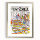 Vintage New Yorker Poster – Skiing Enthusiasts, 1980 Edition
