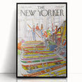 Vintage New Yorker Poster – Skiing Enthusiasts, 1980 Edition