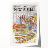 Vintage New Yorker Poster – Skiing Enthusiasts, 1980 Edition
