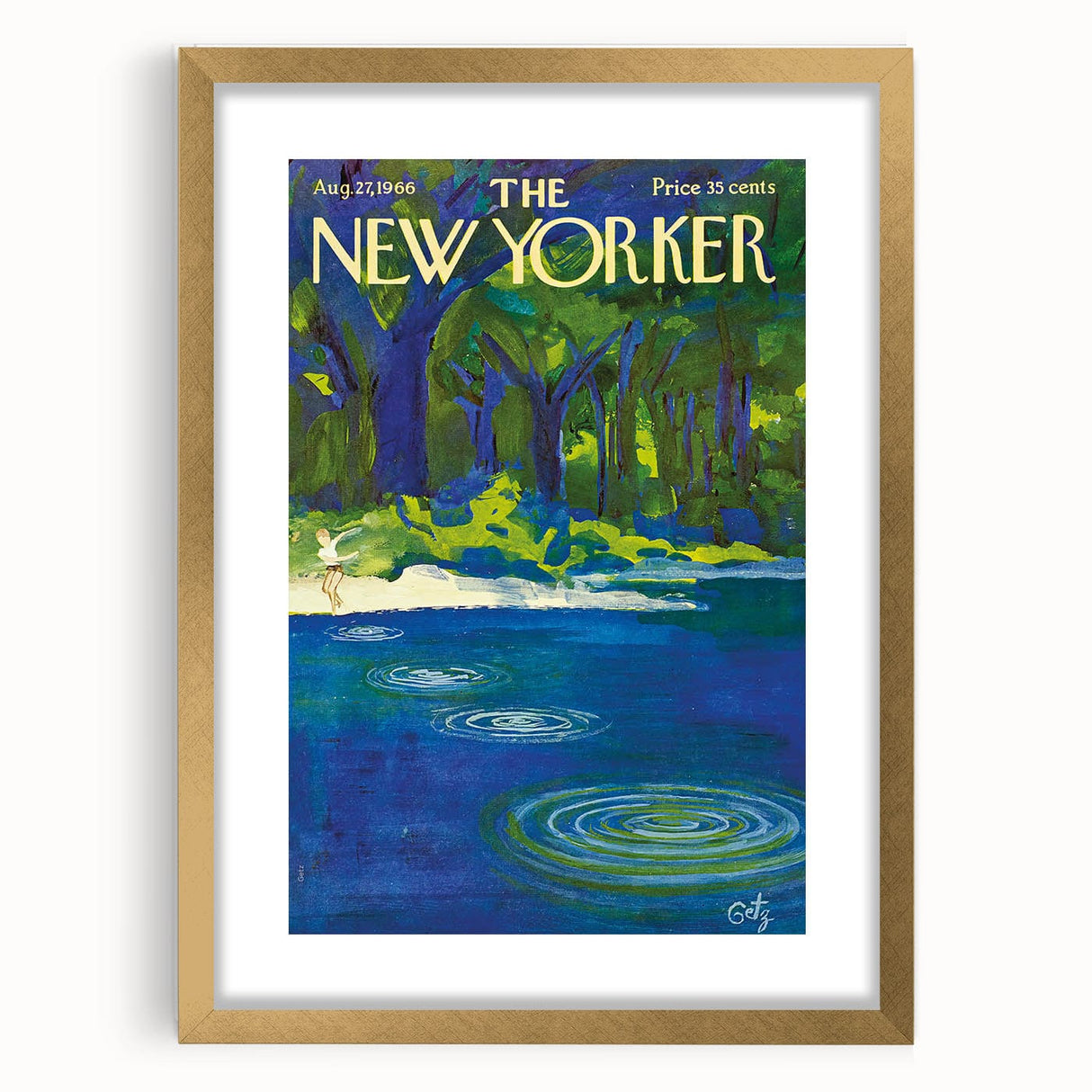 Vintage New Yorker Poster – August 1966 Cover Art