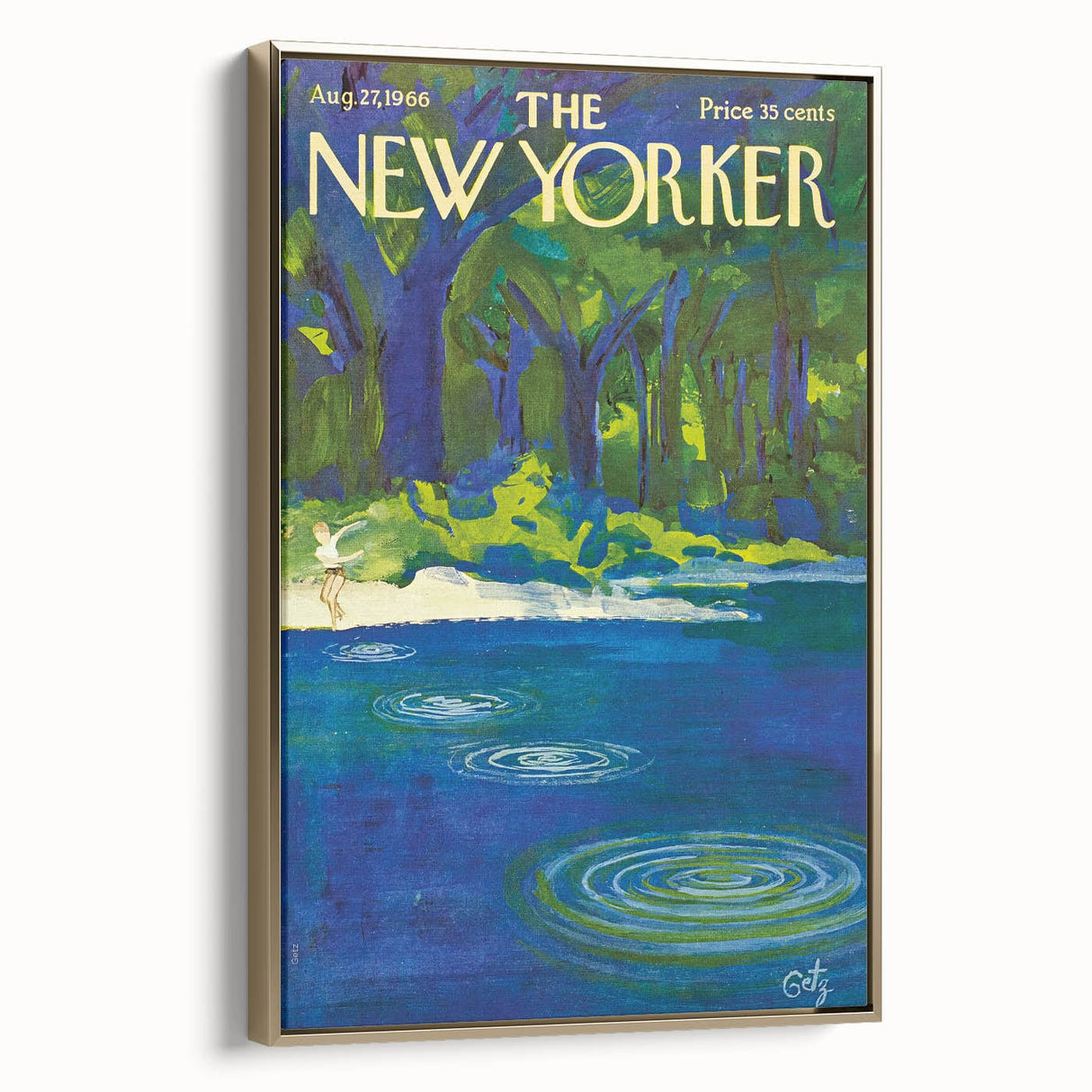 Vintage New Yorker Poster – August 1966 Cover Art