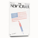 New Yorker Magazine Cover Art - American Flag Sketch Vintage Poster
