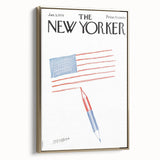 New Yorker Magazine Cover Art - American Flag Sketch Vintage Poster