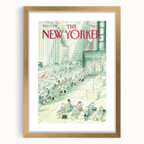 New Yorker Magazine Cover Art - City Life Waiting Vintage Poster
