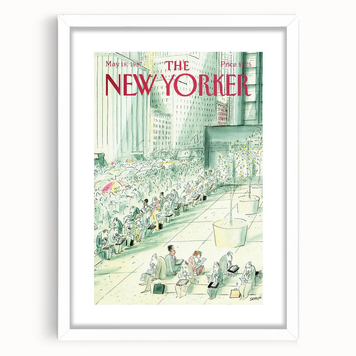 New Yorker Magazine Cover Art - City Life Waiting Vintage Poster