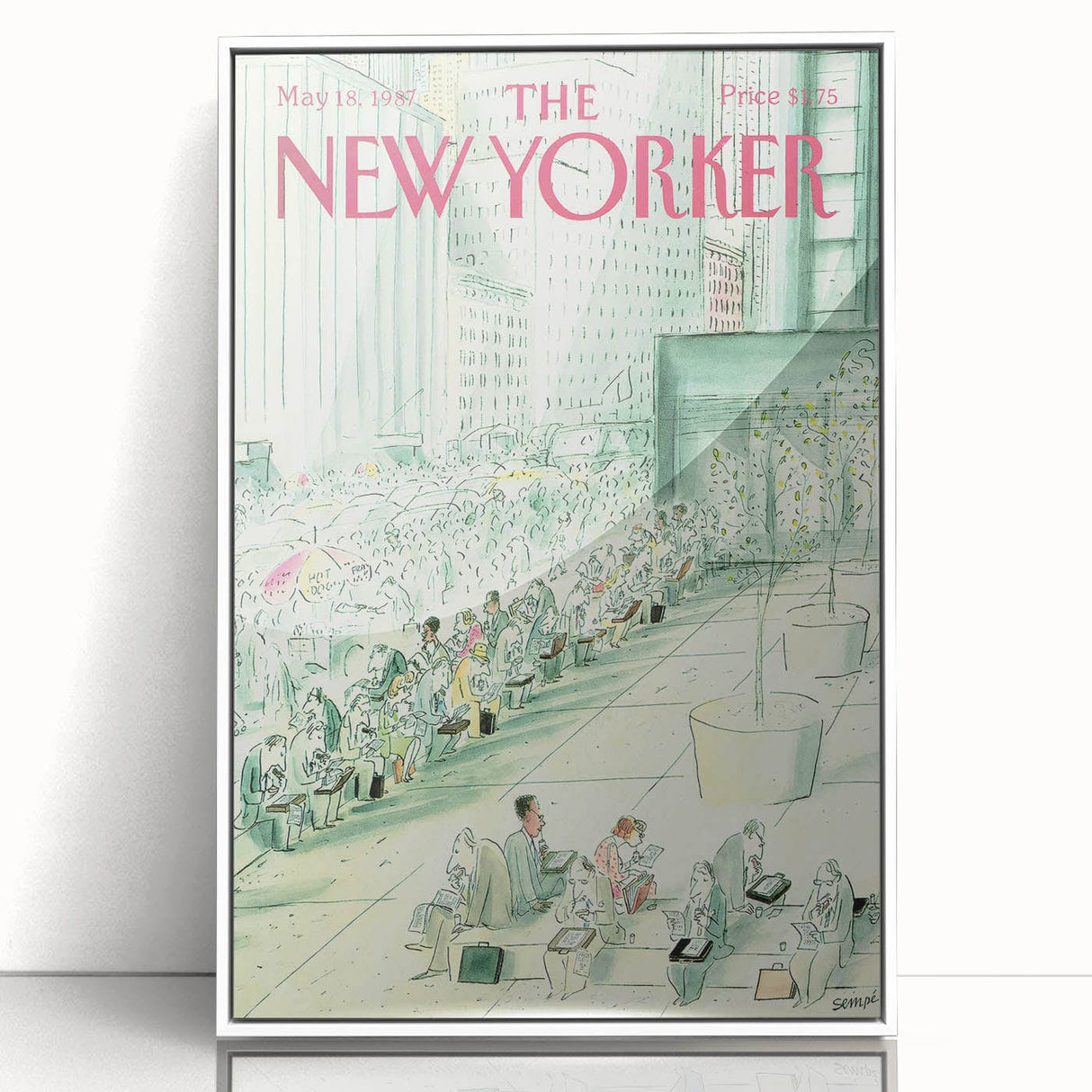 New Yorker Magazine Cover Art - City Life Waiting Vintage Poster