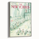 New Yorker Magazine Cover Art - City Life Waiting Vintage Poster