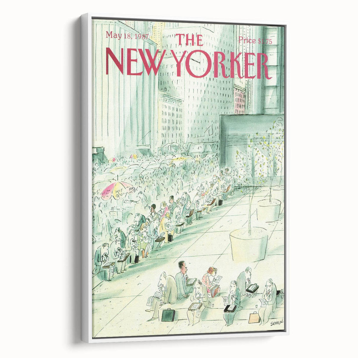 New Yorker Magazine Cover Art - City Life Waiting Vintage Poster
