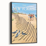 Vintage New Yorker Poster - Beach Scene Art Print