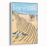 Vintage New Yorker Poster - Beach Scene Art Print