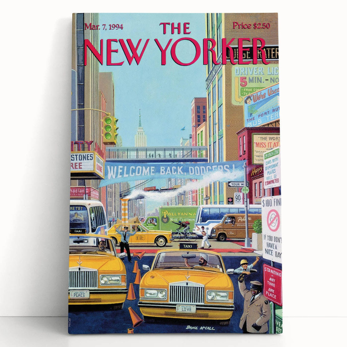 New Yorker Magazine Cover Art - Welcome Back Dodgers City Scene Poster