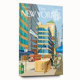 New Yorker Magazine Cover Art - City Life Rental Scene Poster