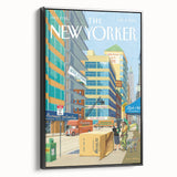 New Yorker Magazine Cover Art - City Life Rental Scene Poster