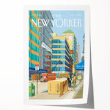 New Yorker Magazine Cover Art - City Life Rental Scene Poster