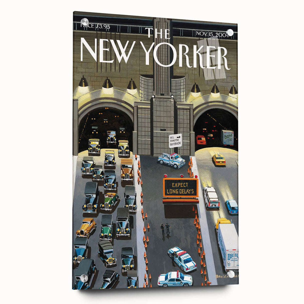 New Yorker Magazine Cover Art - Tunnel Traffic Delays Vintage Poster