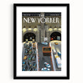 New Yorker Magazine Cover Art - Tunnel Traffic Delays Vintage Poster