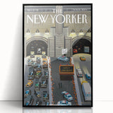 New Yorker Magazine Cover Art - Tunnel Traffic Delays Vintage Poster