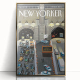 New Yorker Magazine Cover Art - Tunnel Traffic Delays Vintage Poster