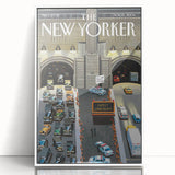 New Yorker Magazine Cover Art - Tunnel Traffic Delays Vintage Poster