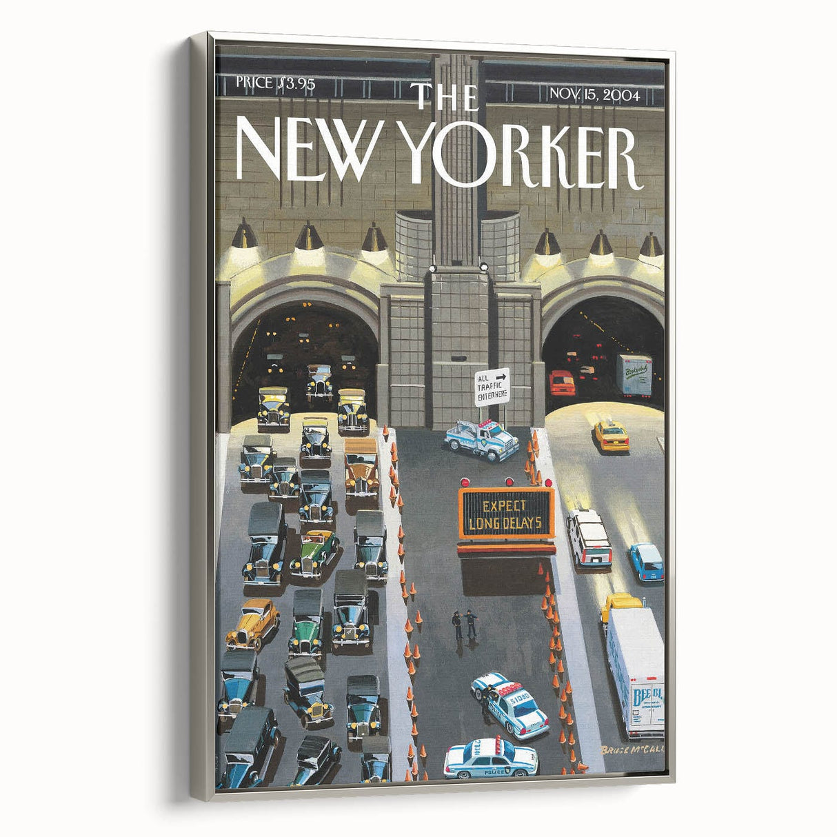 New Yorker Magazine Cover Art - Tunnel Traffic Delays Vintage Poster