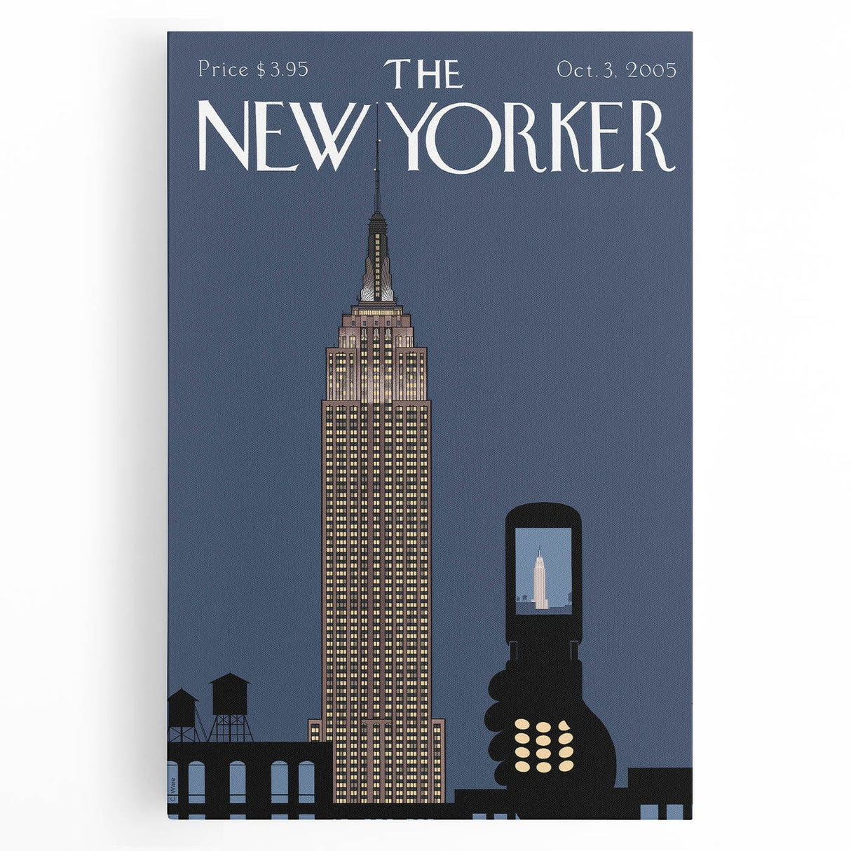 New Yorker Magazine Cover Art - Empire State Building Cell Phone Poster
