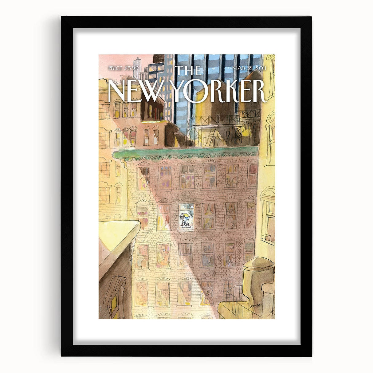 New Yorker Magazine Cover Art - Urban Apartment Scene Vintage Poster