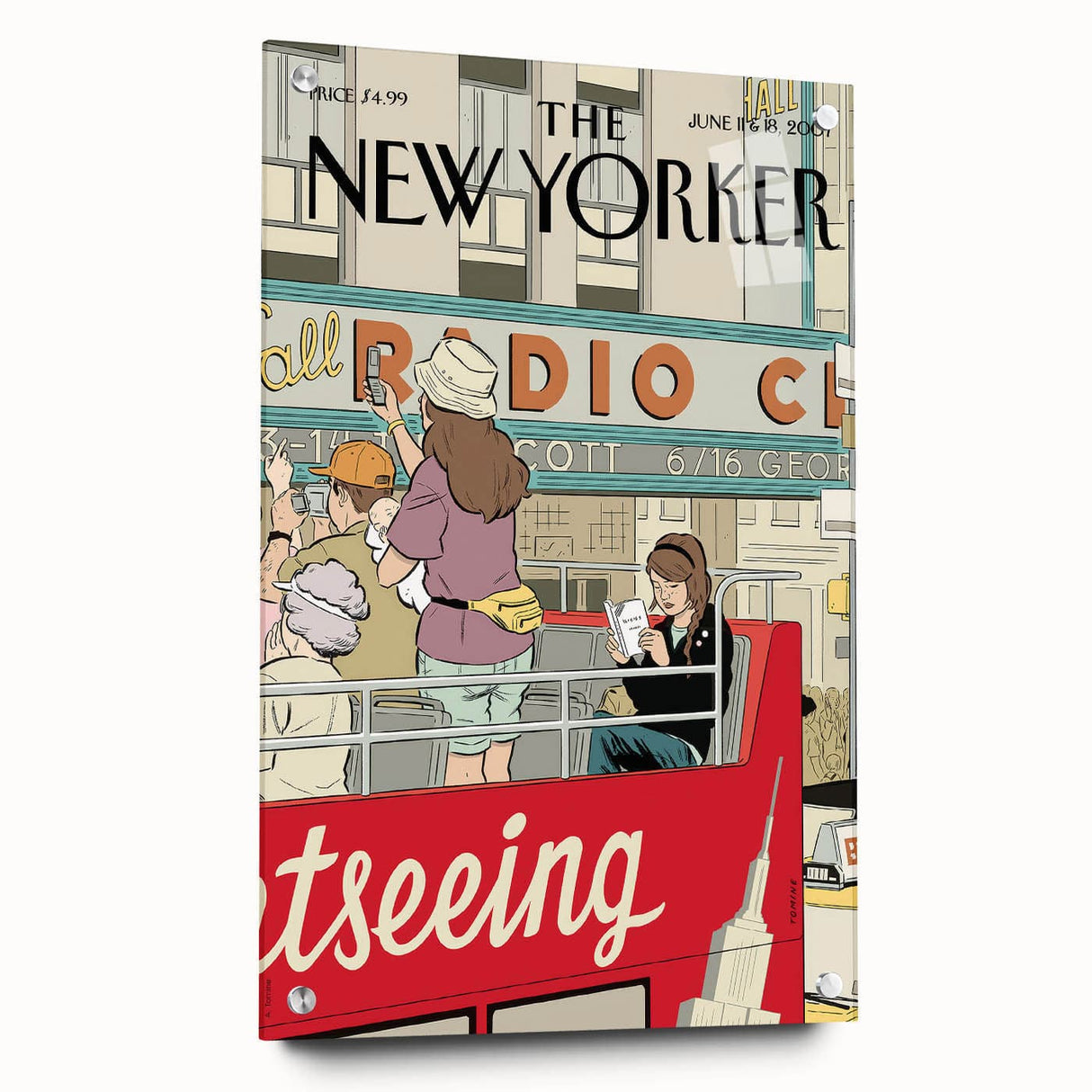 New Yorker Magazine Cover Art - Sightseeing in NYC Vintage Poster