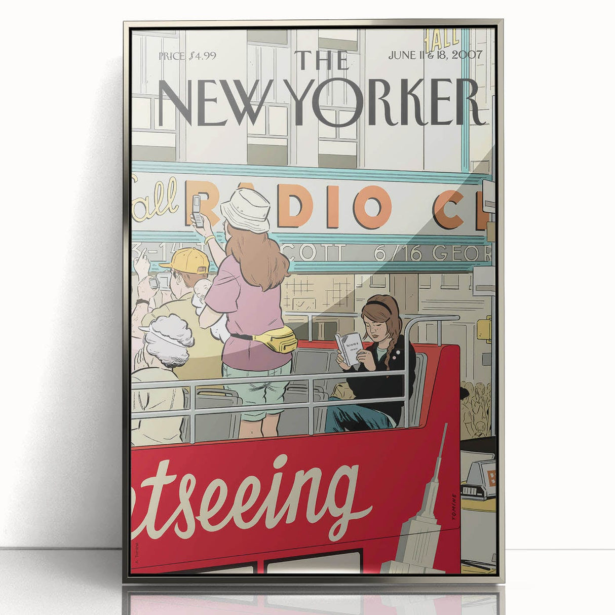 New Yorker Magazine Cover Art - Sightseeing in NYC Vintage Poster