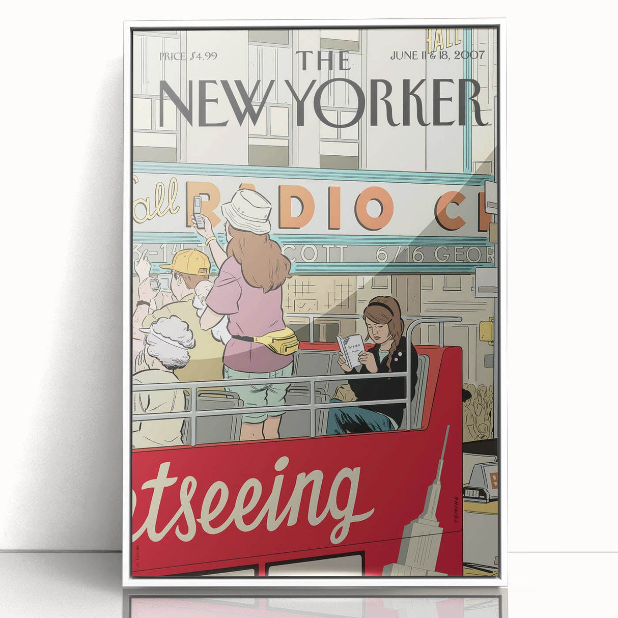 New Yorker Magazine Cover Art - Sightseeing in NYC Vintage Poster