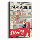 New Yorker Magazine Cover Art - Sightseeing in NYC Vintage Poster