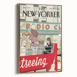 New Yorker Magazine Cover Art - Sightseeing in NYC Vintage Poster