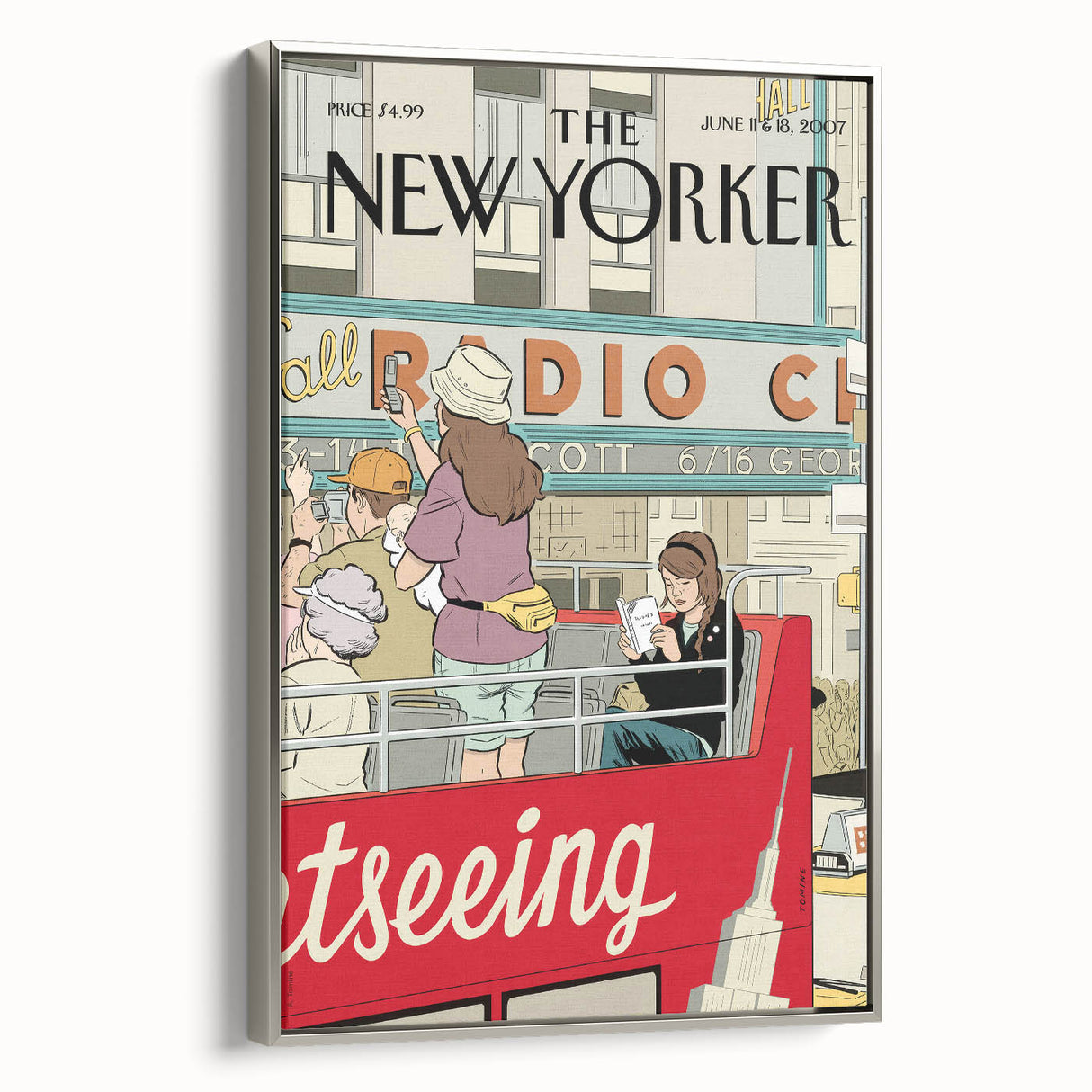 New Yorker Magazine Cover Art - Sightseeing in NYC Vintage Poster