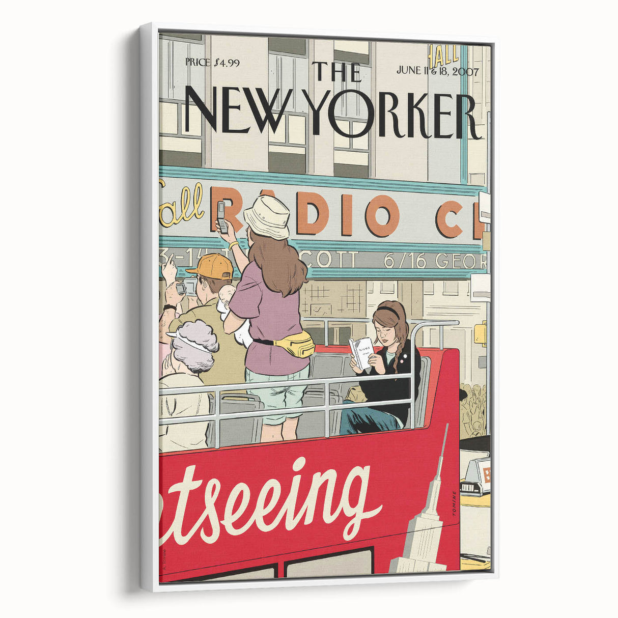 New Yorker Magazine Cover Art - Sightseeing in NYC Vintage Poster