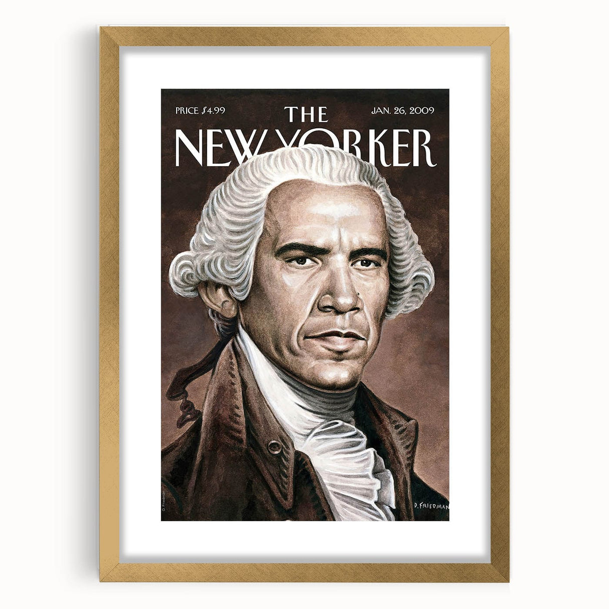 New Yorker Magazine Cover Art - George Washington Vintage Poster