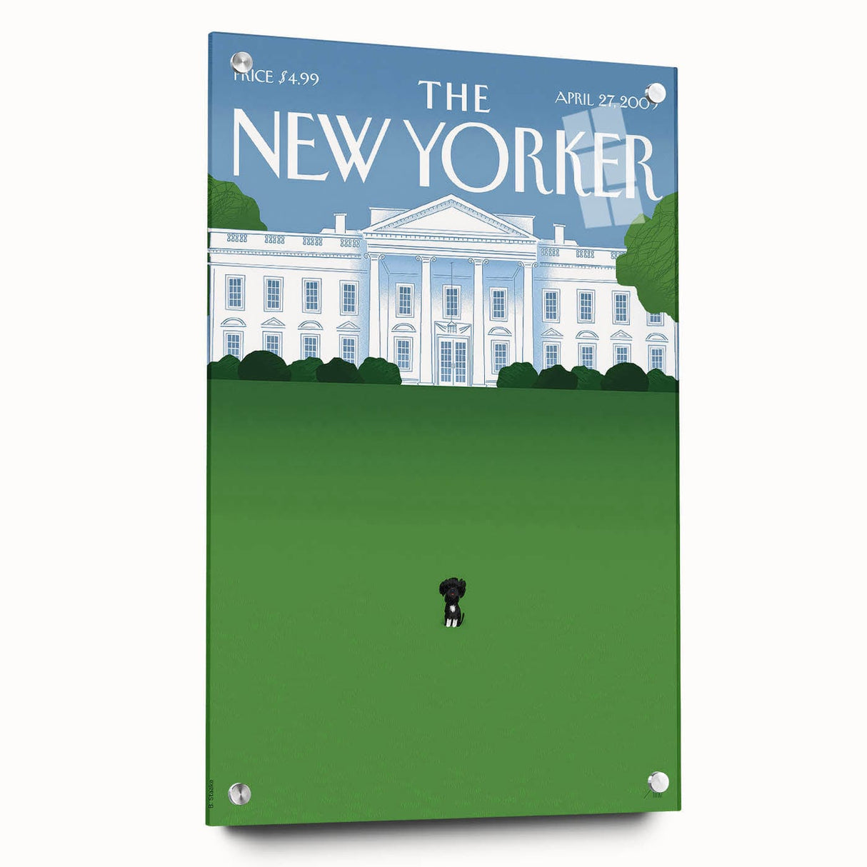 New Yorker Magazine Cover Art - White House Dog Vintage Poster