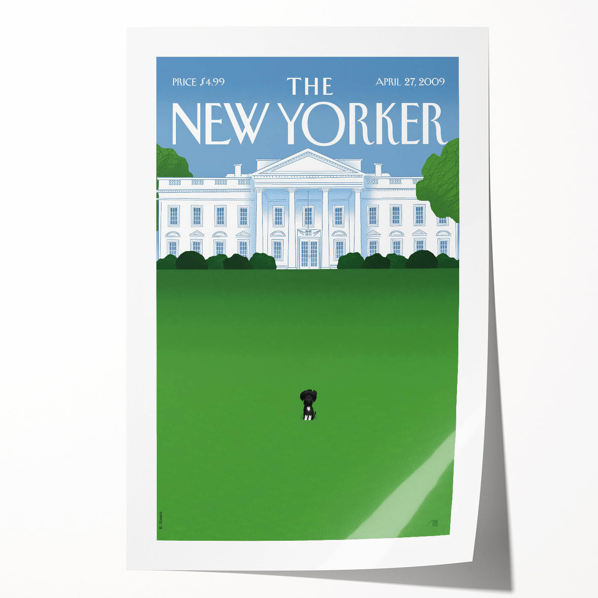 New Yorker Magazine Cover Art - White House Dog Vintage Poster