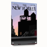 New Yorker Magazine Cover Art - Rooftop at Sunset Vintage Poster