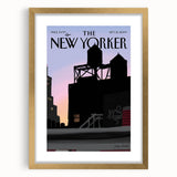 New Yorker Magazine Cover Art - Rooftop at Sunset Vintage Poster