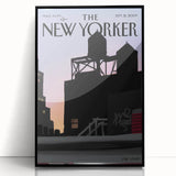 New Yorker Magazine Cover Art - Rooftop at Sunset Vintage Poster