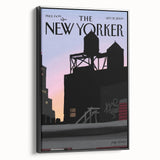 New Yorker Magazine Cover Art - Rooftop at Sunset Vintage Poster