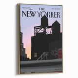 New Yorker Magazine Cover Art - Rooftop at Sunset Vintage Poster