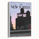 New Yorker Magazine Cover Art - Rooftop at Sunset Vintage Poster