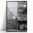 New Yorker Magazine Cover Art - Nighttime City Scene Vintage Poster