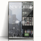 New Yorker Magazine Cover Art - Nighttime City Scene Vintage Poster