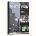 New Yorker Magazine Cover Art - Nighttime City Scene Vintage Poster