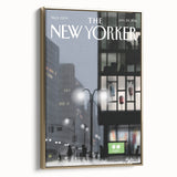 New Yorker Magazine Cover Art - Nighttime City Scene Vintage Poster