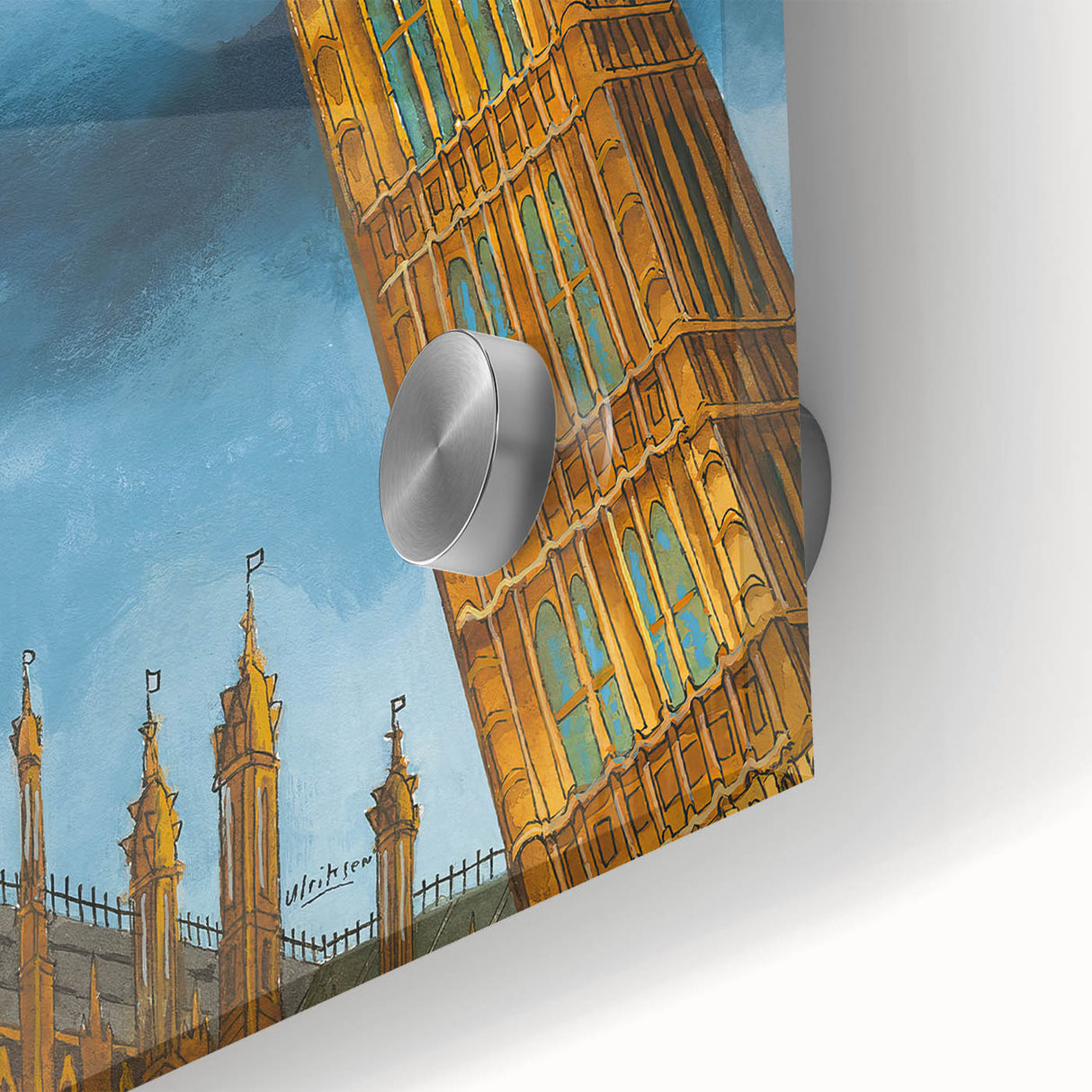 Vintage New Yorker Poster - Big Ben & Spring Bird Art