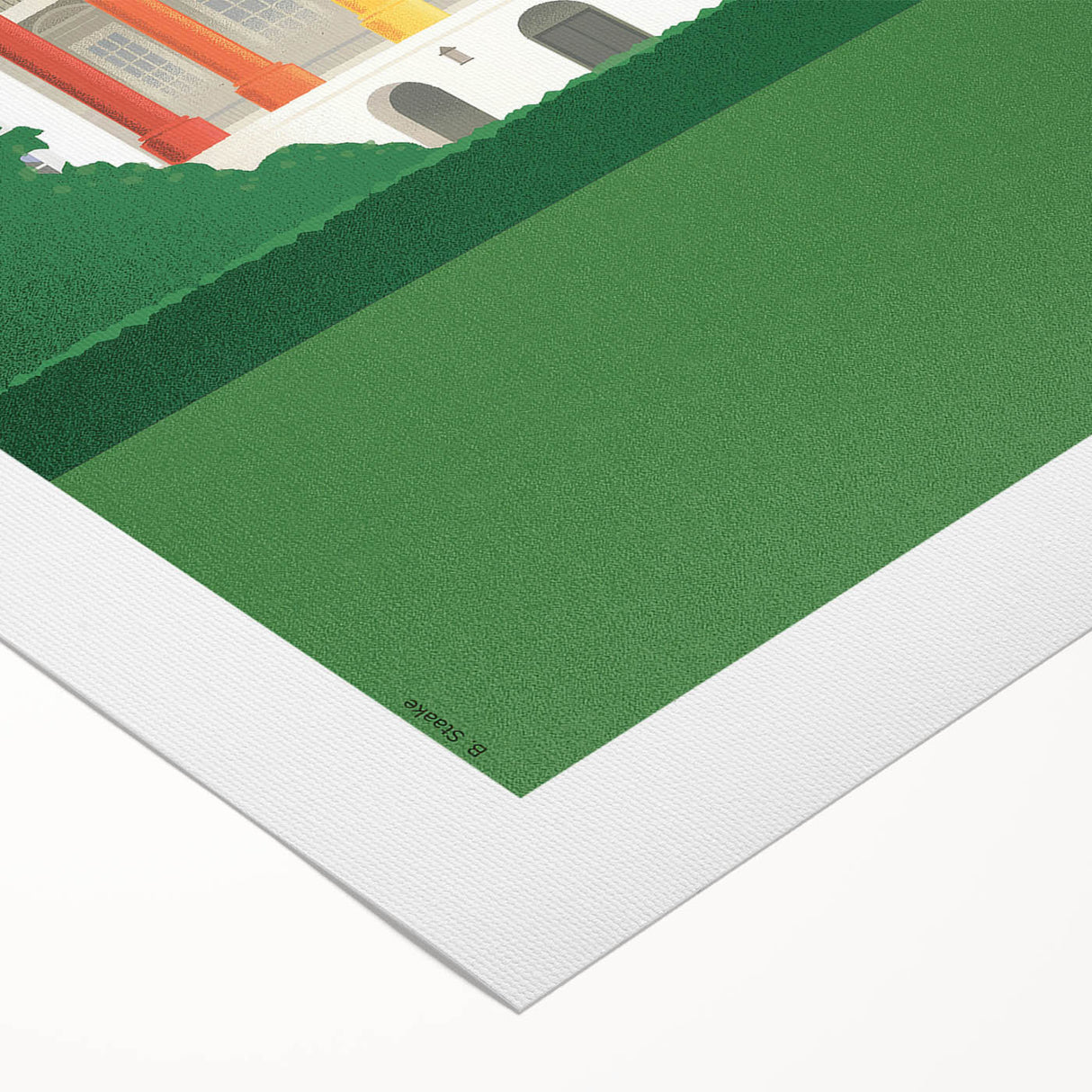 Vintage New Yorker Poster – White House Rainbow Pillars Print