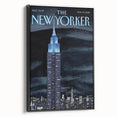 Vintage New Yorker Poster – Empire State Building Night Skyline