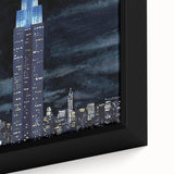 Vintage New Yorker Poster – Empire State Building Night Skyline